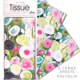 Deva Designs Blooming Blush Tissue Paper 4 Sheets - British product