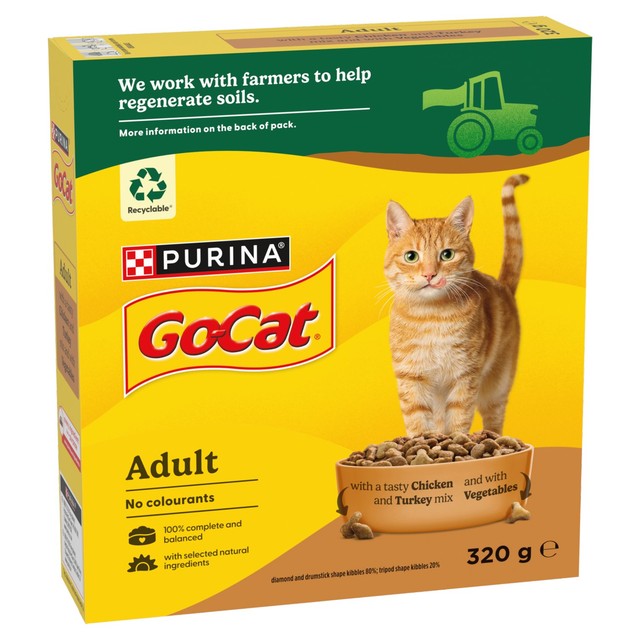 Go-Cat dry cat food chicken and turkey 320g, UK version