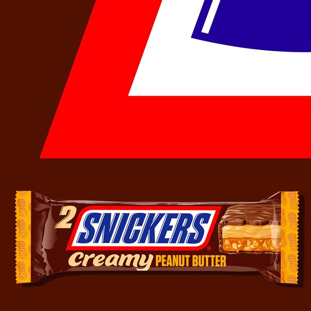 Snickers creamy peanut butter and milk chocolate snack bars 146g (British brand)