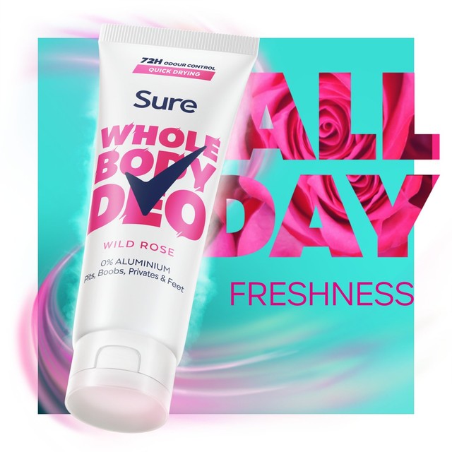 Sure Wild Rose deodorant cream 75ml (British brand)
