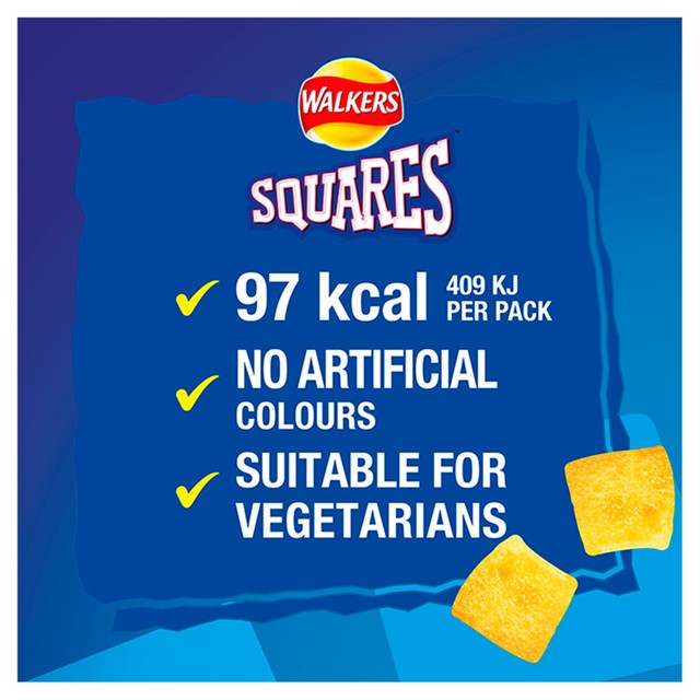 Walkers Squares Cheese & Onion crisps 6x22g multipack (British brand)