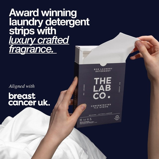 The Lab Co. laundry detergent sheets non-bio relaxing scent 64 loads (British brand)
