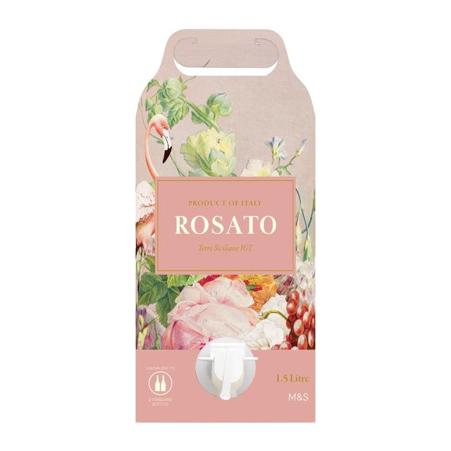 M&S Italian rosé wine pouch two bottles equivalent - British product