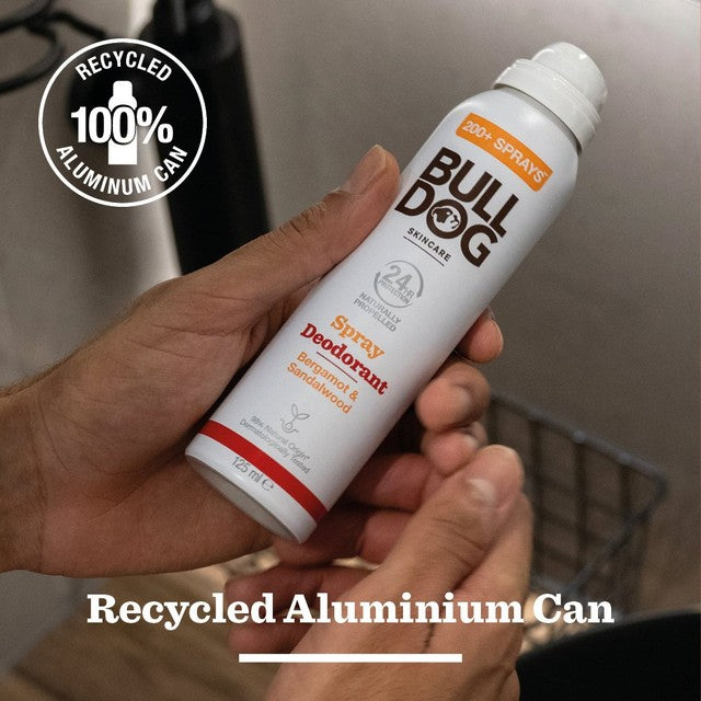 Bulldog Bergamot & Sandalwood deodorant spray - British product