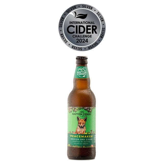 Napton Cidery Peacemaker Medium Dry Cider 500ml, imported from the UK