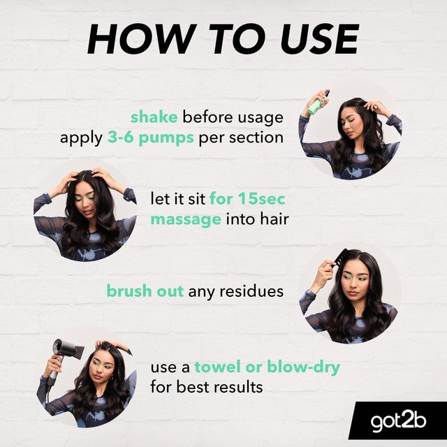 Got2b Get Fresh dry shampoo hair mist 150ml, UK version