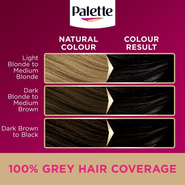 Schwarzkopf Palette Deluxe deep black permanent hair dye (British brand)