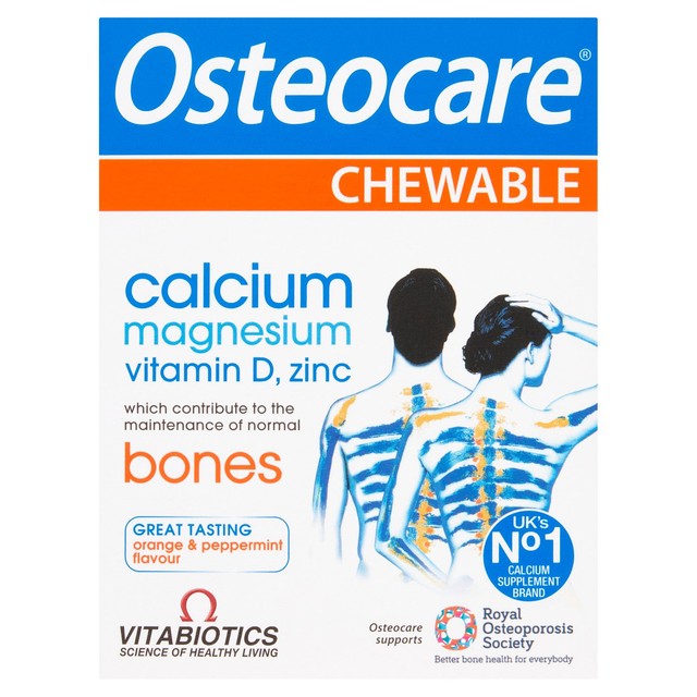 Vitabiotics Osteocare orange and peppermint chewable tablets 30 tablets (British brand)