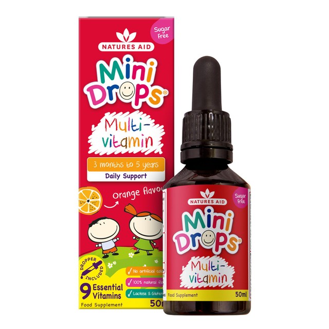 Natures Aid Mini Drops multivitamin 50ml, imported from the UK