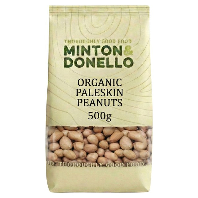 Minton & Donello organic peanuts paleskin 500g, imported from the UK