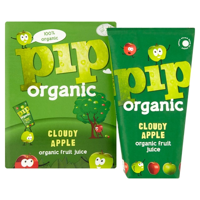 Pip Organic cloudy apple juice 4x180ml cartons, imported from the UK