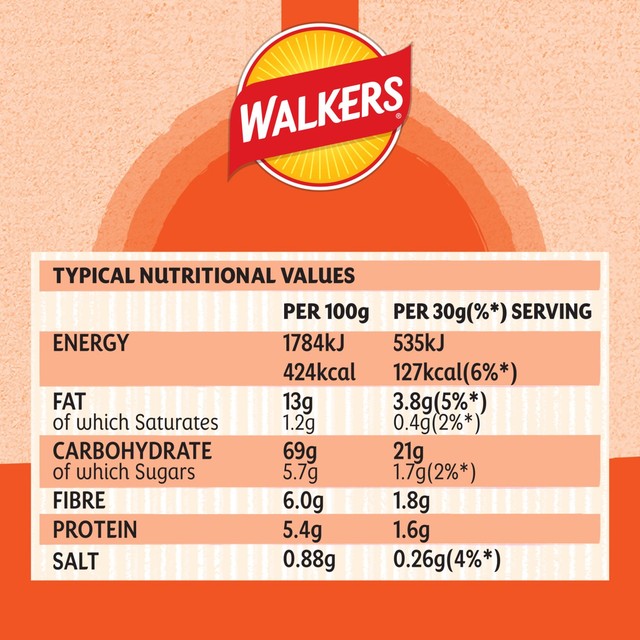 Walkers Oven Baked sun dried tomato and basil crisps 150g (British brand)