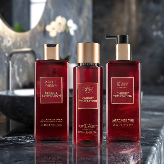 Baylis & Harding Cherry Temptation body and hair mist, UK version