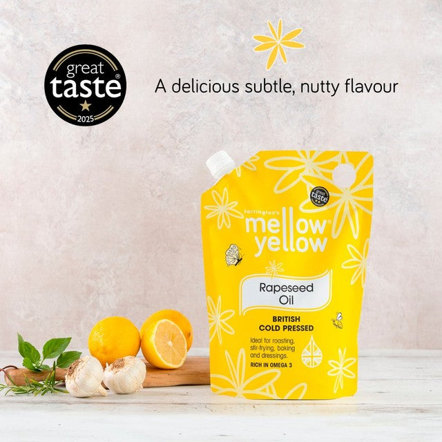 Farrington's Mellow Yellow cold pressed rapeseed oil 2L - British product