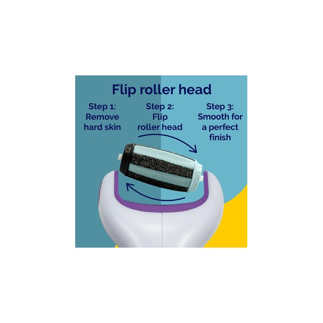 Scholl Two in One Electronic Foot File Purple (British brand)