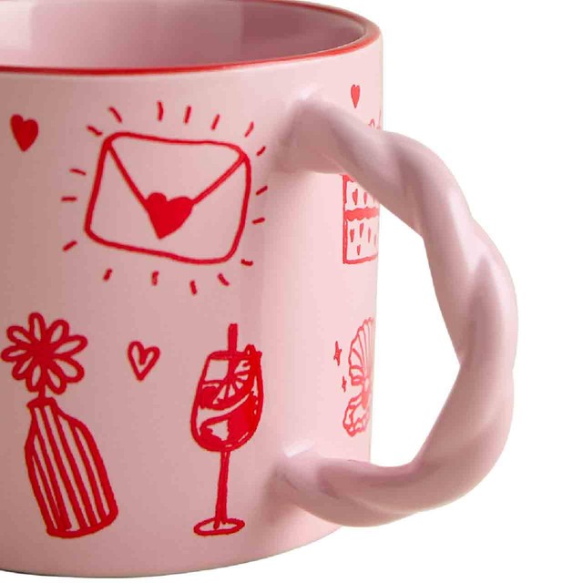 M&S colour change mug romance icons 9.5 cm - British product