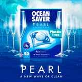 OceanSaver Pearl All in One dishwasher tablets 50 pack, imported from the UK