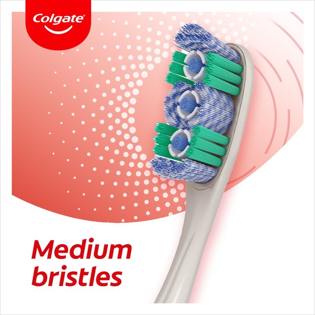 Colgate 360 Max White medium manual toothbrush 3 pack - British product