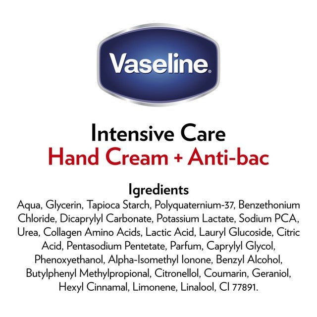 Vaseline Anti-Bac hand cream 75ml (British brand)