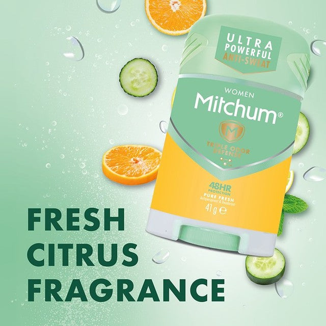 Mitchum Pure Fresh anti-perspirant deodorant stick 41g, imported from the UK