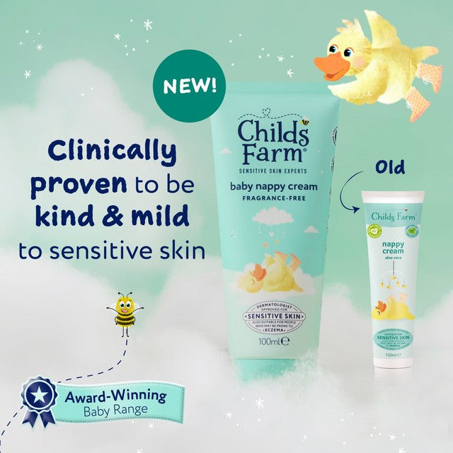 Childs Farm baby nappy cream fragrance-free 100ml - British product