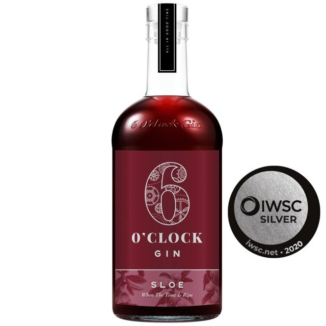 6 O'clock Gin sloe gin 70cl, imported from the UK