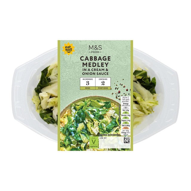 M&S Cabbage Medley with creamy onion sauce 300g, imported from the UK