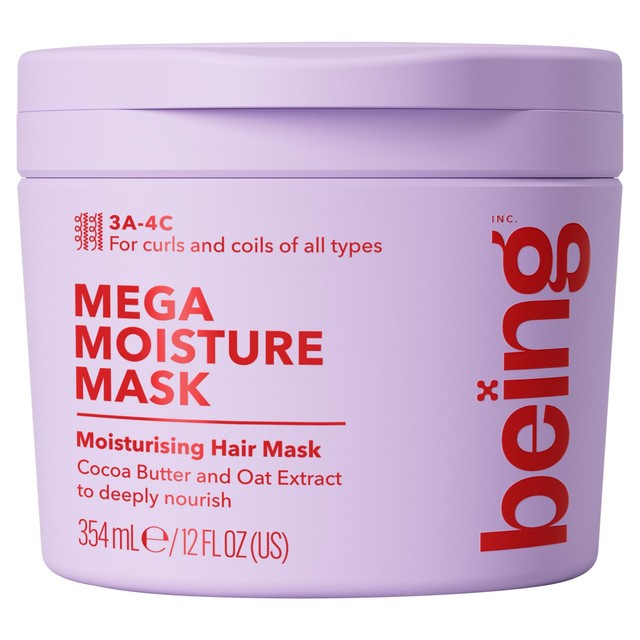 Being MEGA MOISTURE moisturising hair mask (British brand)
