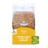 M&S cheddar cheese mixed seed crispbread, imported from the UK