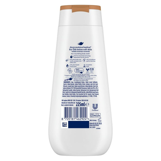 Dove body wash shea butter and vanilla, imported from the UK