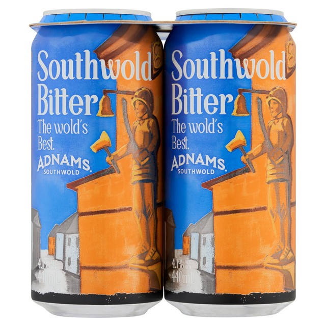 Adnams Southwold Bitter, bière amère anglaise, 4 x 440 ml - Produit britannique