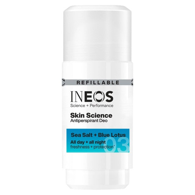 INEOS antiperspirant deodorant roll on Sea Salt + Blue Lotus 50ml, UK version