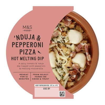 غموس M&S Nduja & Pepperoni Pizza الساخن والذائب 170 جرام - اشترِ عبر الإنترنت من McGrocer