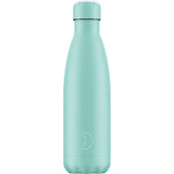 Chilly's Pastel All Green insulated water bottle 500ml - British product