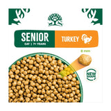 James Wellbeloved senior dry cat food turkey bag, imported from the UK