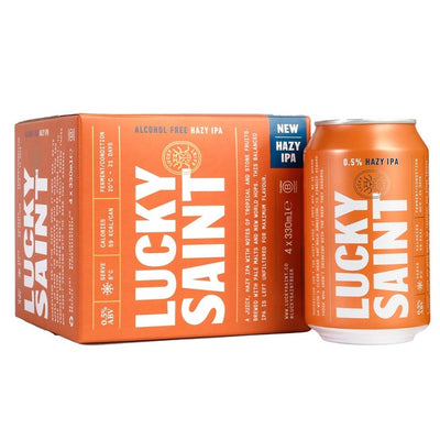 Lucky Saint Hazy IPA Alcohol-Free Beer 4 x 330ml