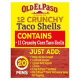 Old El Paso Crunchy Taco Shells 156g, imported from the UK