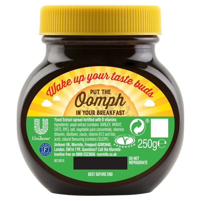 Marmite Original Yeast Extract Spread 250g, imported from the UK