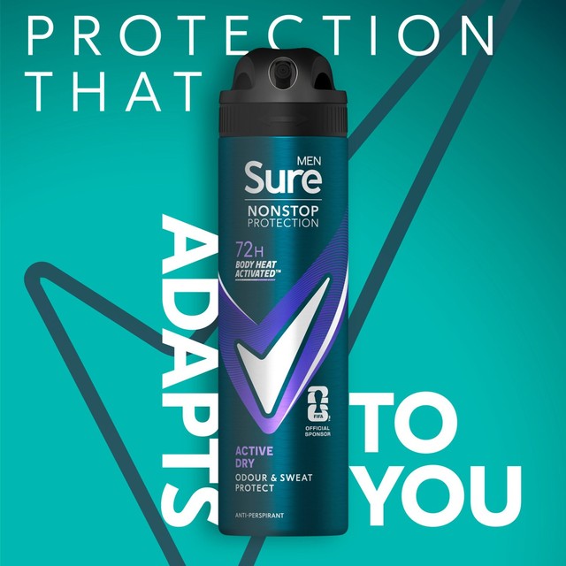 Sure Men Anti-Perspirant Spray Nonstop Protection 150ml (British brand)