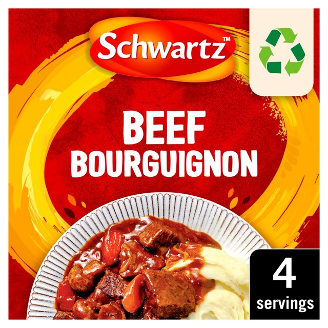 Schwartz beef bourguignon recipe mix 38g (British brand)