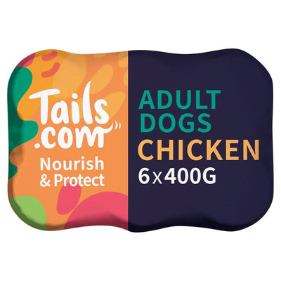 M&S Tails Nourish & Protect Adult Dog Wet Food Chicken 6 x 400g- Buy online at McGrocer