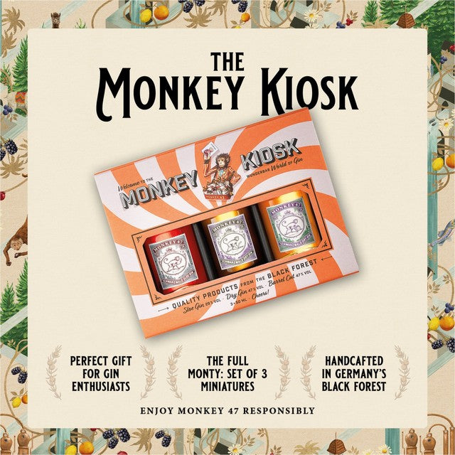 Monkey 47 gin gift set 3x15cl, imported from the UK