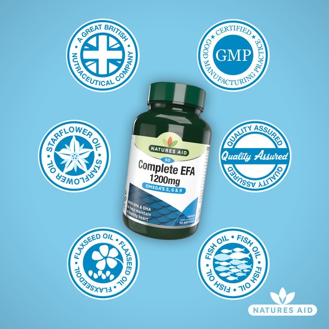 Natures Aid EFA capsules 90 capsules, imported from the UK