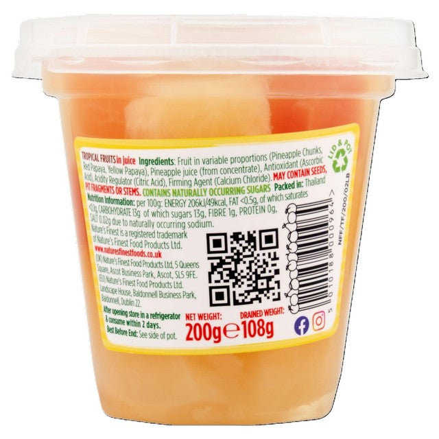 Nature's Finest tropical fruit in juice pot, imported from the UK