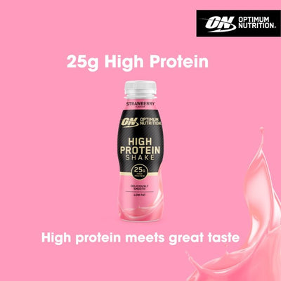 M&S Optimum Nutrition High Protein Shake Jordbær Klar til Drikke 330ml- Kjøp online hos McGrocer