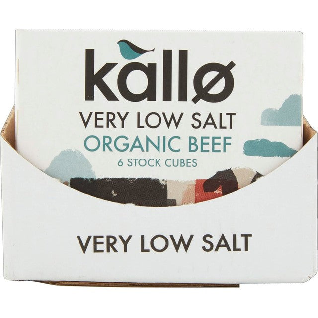 Kallo organic very low salt beef stock cubes 48g, UK version