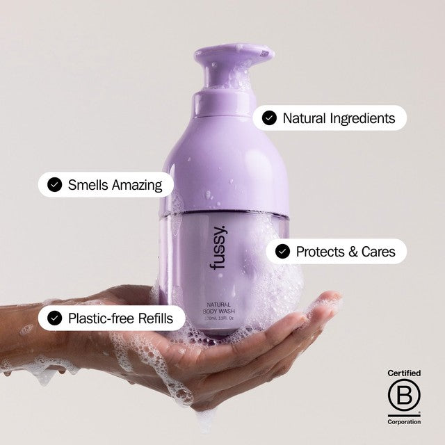 Fussy natural body wash Lavender Fields 320ml (British brand)