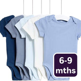 M&S baby bodysuits blue 6-9 M, imported from the UK