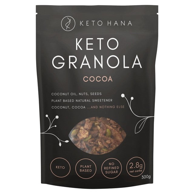 Keto Hana cocoa granola 300g, UK version