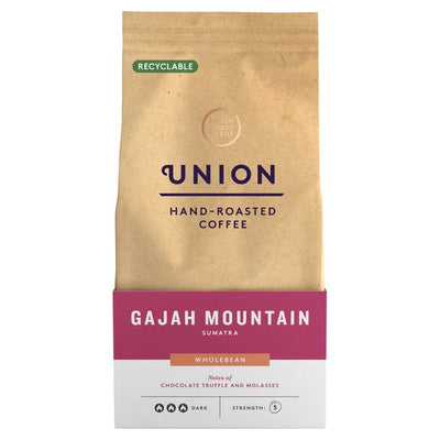 M&S Union Hand-Roasted Gajah Mountain Sumatra Whole Bean Coffee 200g- Buy online at McGrocer